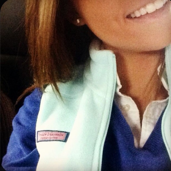 Vineyard Vines Westerly Fleece Vest Crystal Blue - Picture 6 of 12